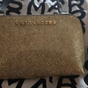 Marc Jacobs Gold Glitter Crossbody Bag